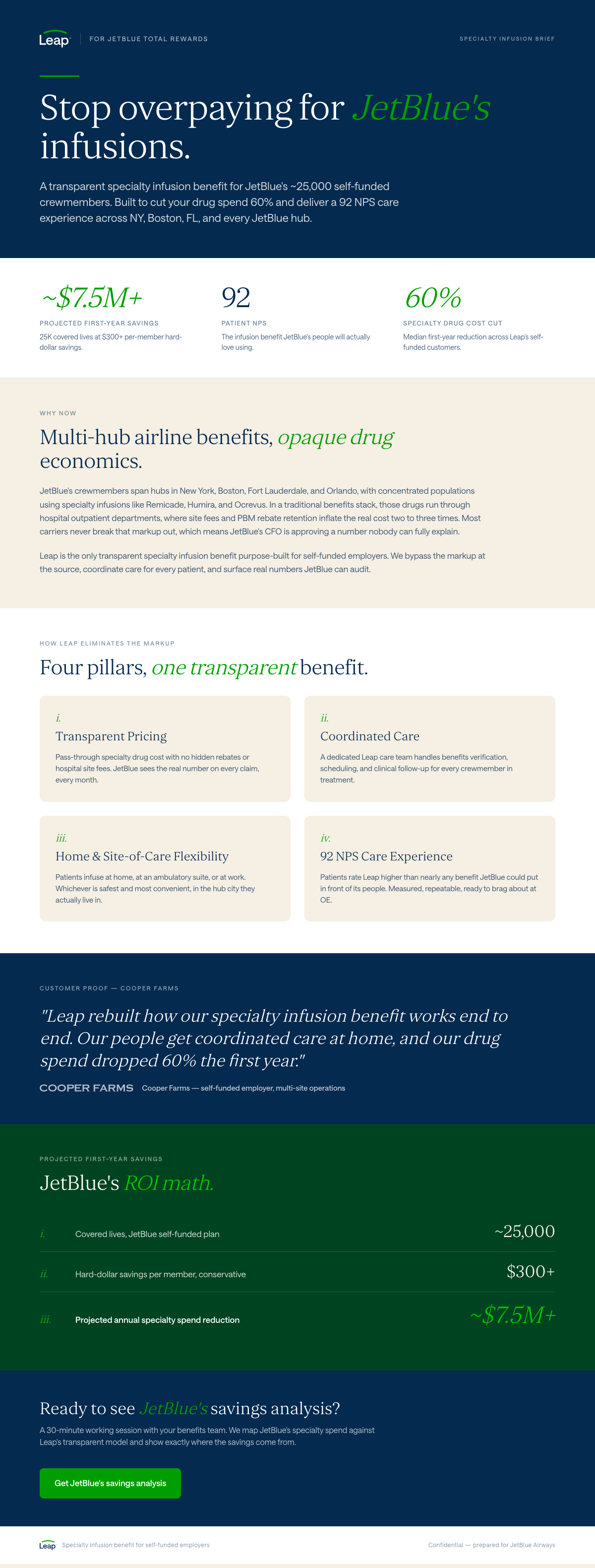 JetBlue one-pager